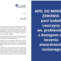 Apel do MINISTERSTWA ZDROWIA