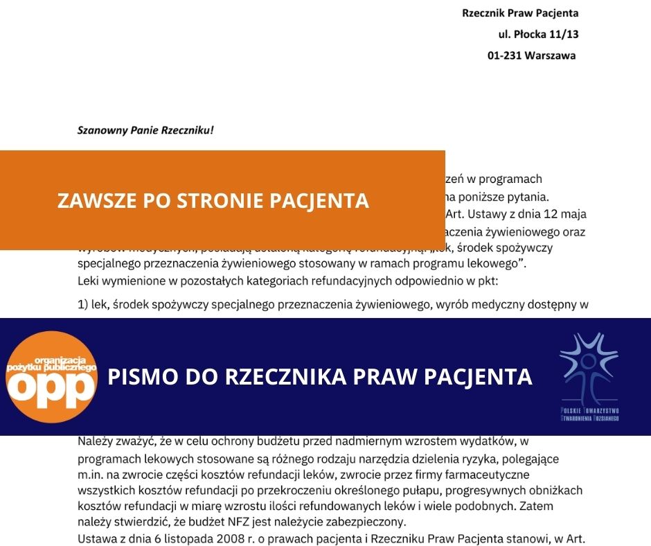 Pismo do Rzecznika Praw Pacjenta