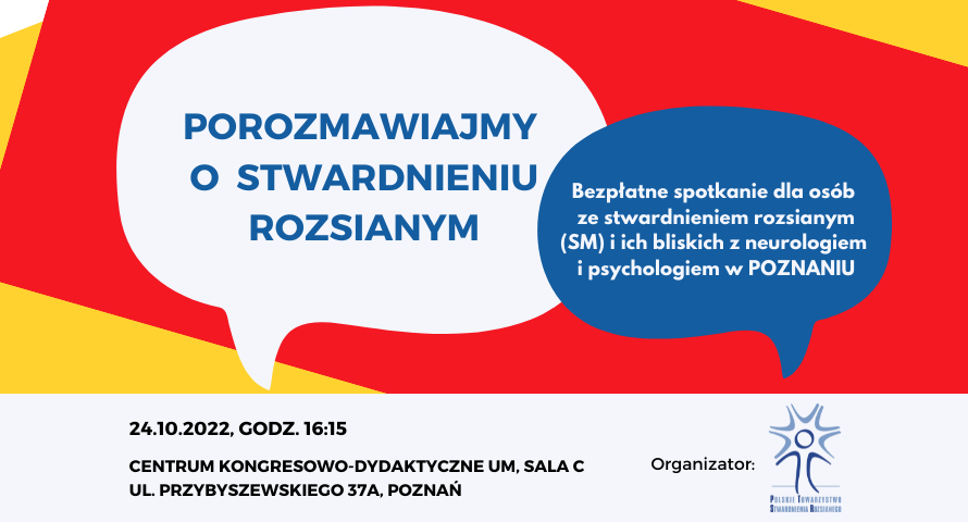 Bezpłatne spotkanie dla osób z SM i ich bliskich w Poznaniu